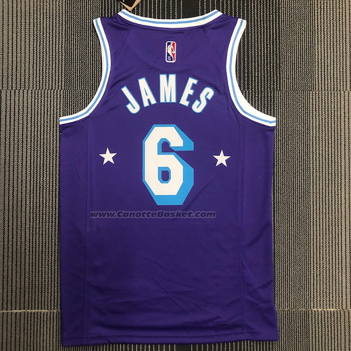 Maglia Los Angeles Lakers LeBron James NO 6 Citta Edition 2021-22 Verde